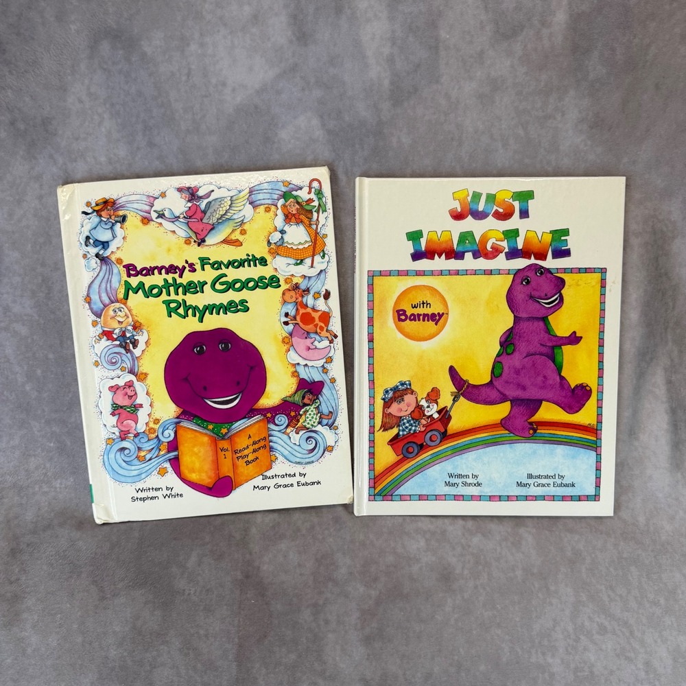 Barney Books Kids OS Multi Mother Goose Rhymes Just Imagine Hardcover Lot 2